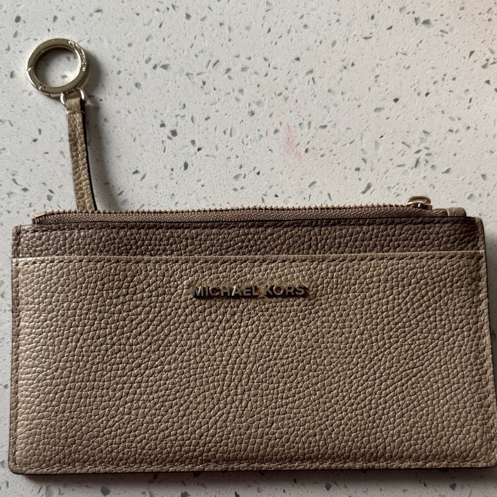 Michael Kors Tan and Brown Key Holder